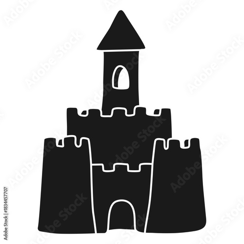 Black sand castle cut out
