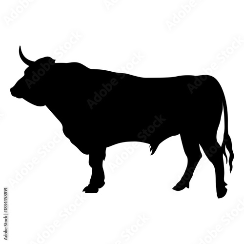 Bull profile animal silhouette