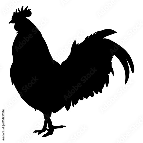 Rooster profile silhouette