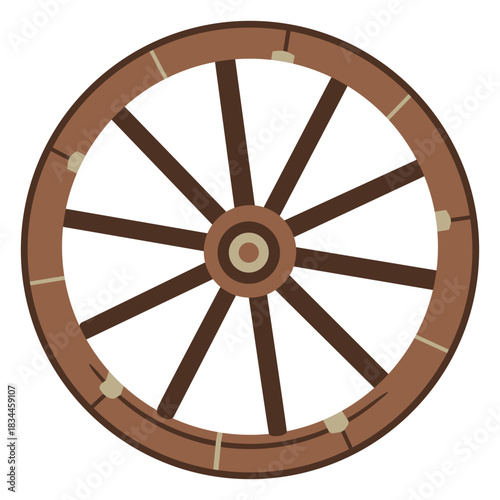 Wood wagon wheel flat