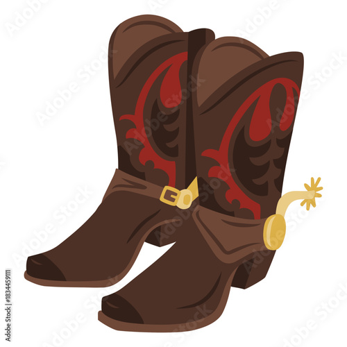Cowboy boots with heel flat
