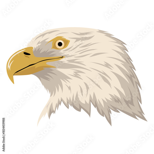 American white eagle head semi flat
