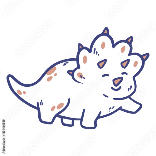 Cute triceratops dinosaur