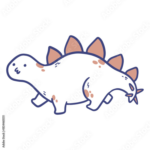 Cute stegosaurus dinosaur