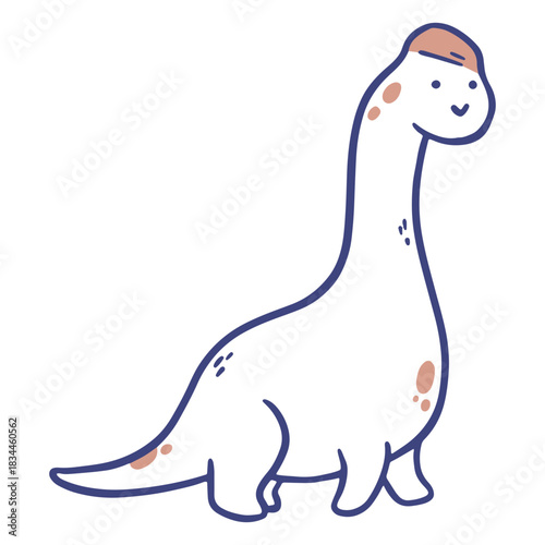 Cute brontosaurus dinosaur