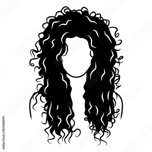 Culry hair cut out