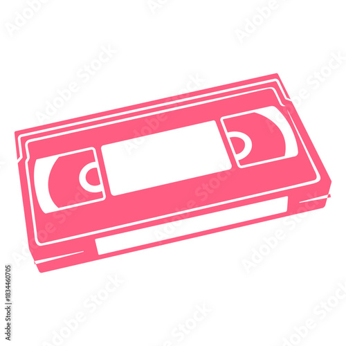 VHS videotape retro simple cut out