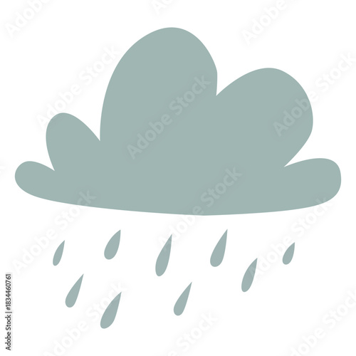Raining cloud flat