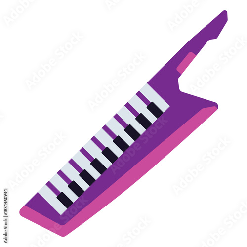 Purple keytar semi flat