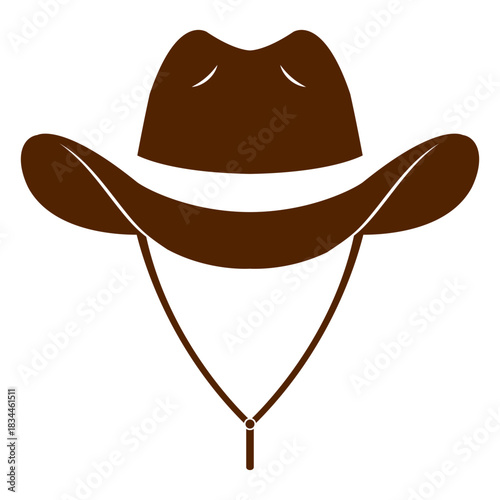Maroon cowboy hat cut out