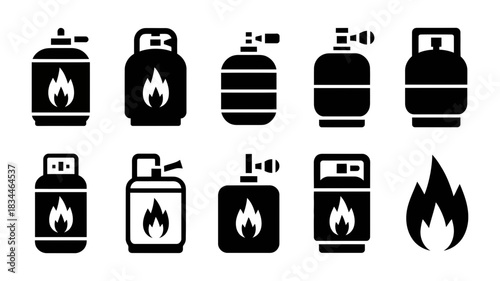Versatile gas tank collection for heating, cooking, camping and industrial use, featuring safety valves and durable design suitable for various applications