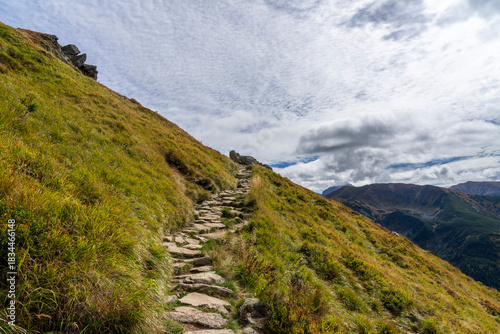 Fototapeta Naklejka Na Ścianę i Meble -  Mountain trail in the Western Tatras in September.