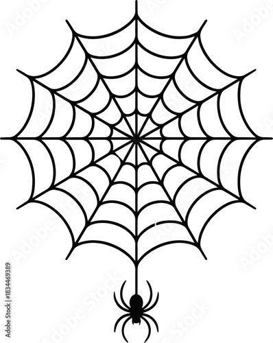 Spider Web Editable Vector AI File | Adobe Illustrator | Export to SVG, EPS, PDF, PNG, DXF, JPEG