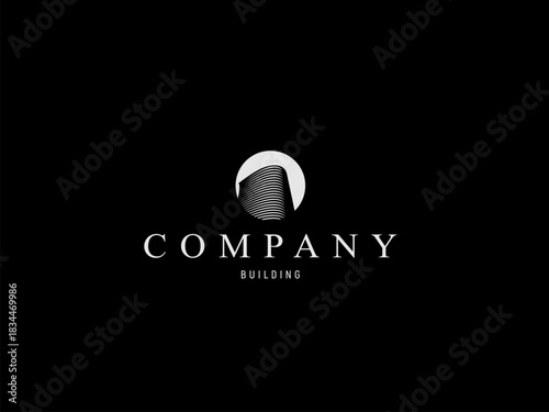 Modern Minimalist Building Design Concept. Suitable for Real Estate, property, Residential mark, etc