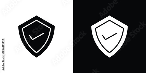 Reliable icons vector silhouette design. Vector flat graphic design illustration.