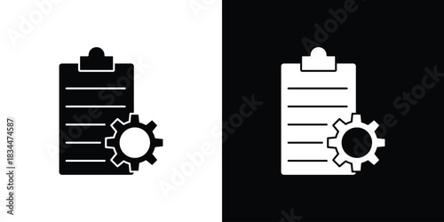 Smart contract icons vector silhouette design. Vector flat graphic design illustration.