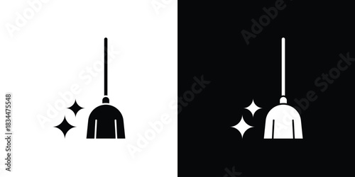Sweeping icons vector silhouette design. Vector flat graphic design illustration.