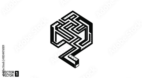 Intricate 3D maze design symbolizing complex challenges and strategic thinking.