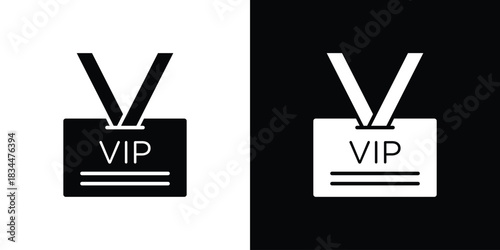 VIP pass icons vector silhouette design. Vector flat graphic design illustration.