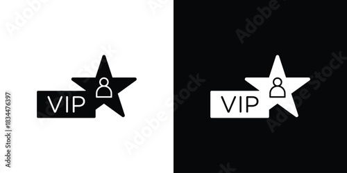 VIP person icons vector silhouette design. Vector flat graphic design illustration.