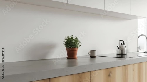 Modern Kitchen Interior Design with Natural Light and Wooden Accents for a Stylish Home