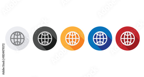 Go to web symbol icon. web earth icon vector.