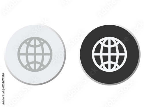 Go to web symbol icon. web earth icon vector.