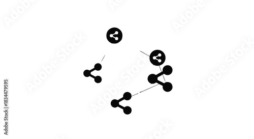 Abstract network of connected nodes symbolizing data sharing and communication.