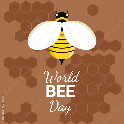 World Bee Day. Vector template.