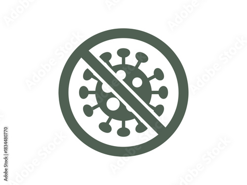 Conceptual graphic representing the halt of virus spread, global pandemic prevention efforts, and public health safety protocols against infectious disease threats.