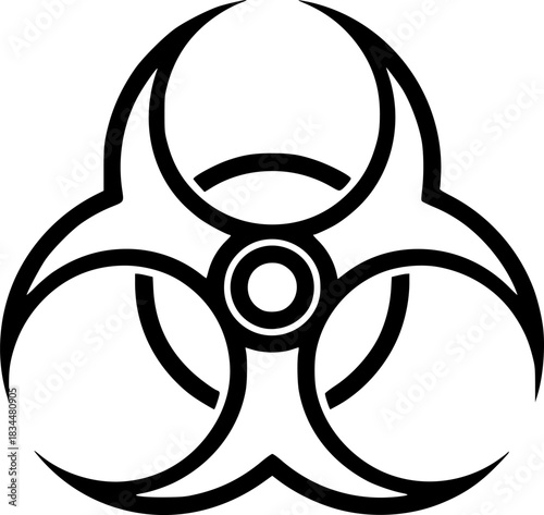 biohazard symbol icon vector illustration
