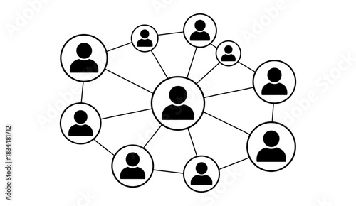 Connected people forming a network, illustrating relationships and community.