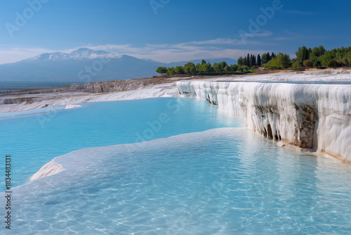 travertine pools and terraces in Pamukkale