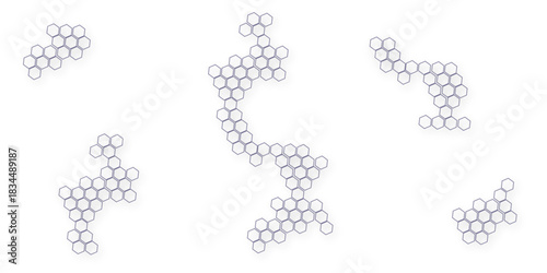 Abstract cube hexagon shape background.Abstract geometric pattern with crosses, stripes, lines. Seamless vector background.Vector banner design. Hexagons pattern.	
