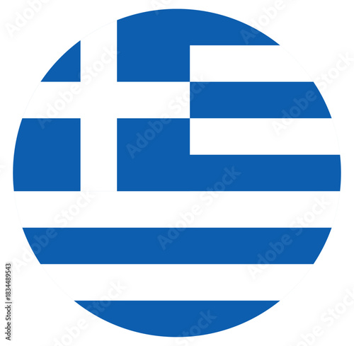 Greece flag button icon vector illustration
