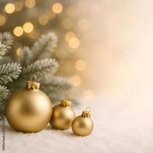 Gold and white luxury Christmas background, perfect for banners, posters and greeting cards