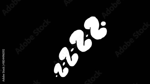 Pack of 6 2d cartoon sleep effects. Hand-drawn looping animation. Transparent background or green background to choose from