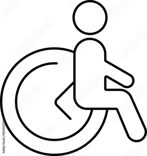 Editable stroke Accessibility universal access symbol stylized icon