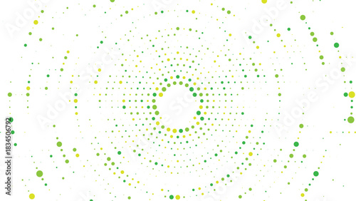Green Circular Dot Pattern Abstract Halftone Vector Background