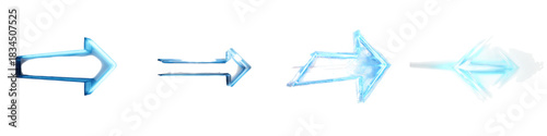 Dynamic arrow evolution graphic, symbolizing progress, innovation, and growth in business strategy, pointing towards a bright future with strategic direction and forward motion