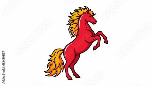 A vibrant symbol of prosperity for chinese new year and lunar new year, this fire element zodiac horse represents strong asian culture