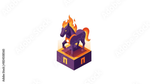 Celebrating the Lunar New Year with a Fire Horse zodiac statue, a symbol of prosperity in Asian culture and the powerful fire element