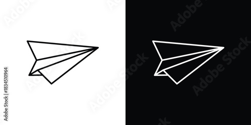 Paper plane icons pack set, ready to use vector