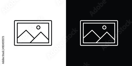 Picture icons pack set, ready to use vector