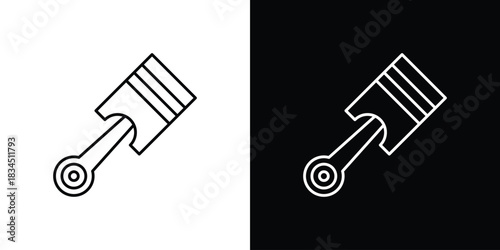 Piston icons pack set, ready to use vector