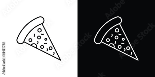 Pizza icons pack set, ready to use vector