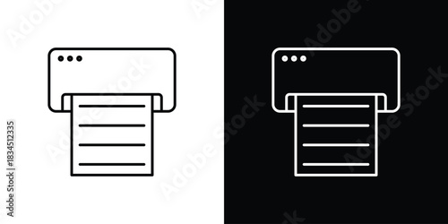 Print button icons pack set, ready to use vector