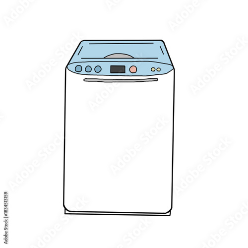縦型洗濯機のイラスト