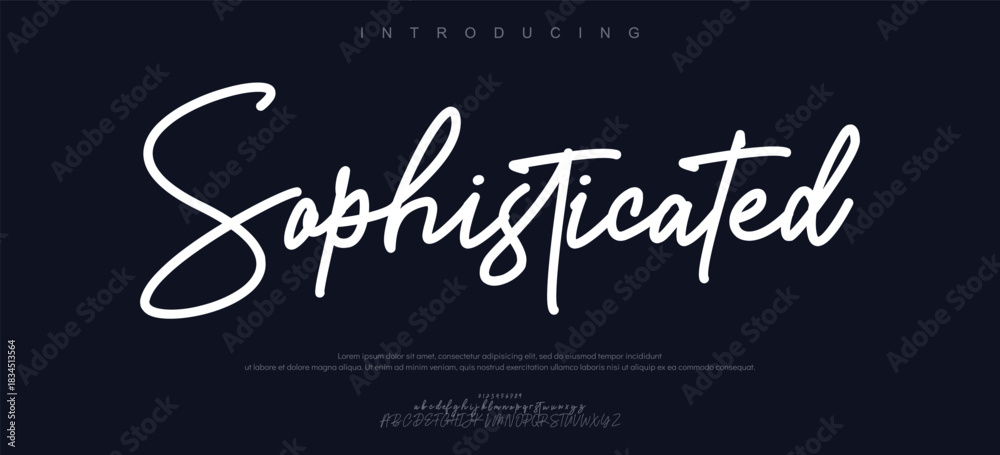Fototapeta premium Elegant alphabet letters font and number. Classic Modern Serif Lettering Minimal Fashion. Typography decoration fonts for branding, wedding, invitations, logo. vector illustration