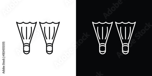 Scuba diving icons pack set, ready to use vector